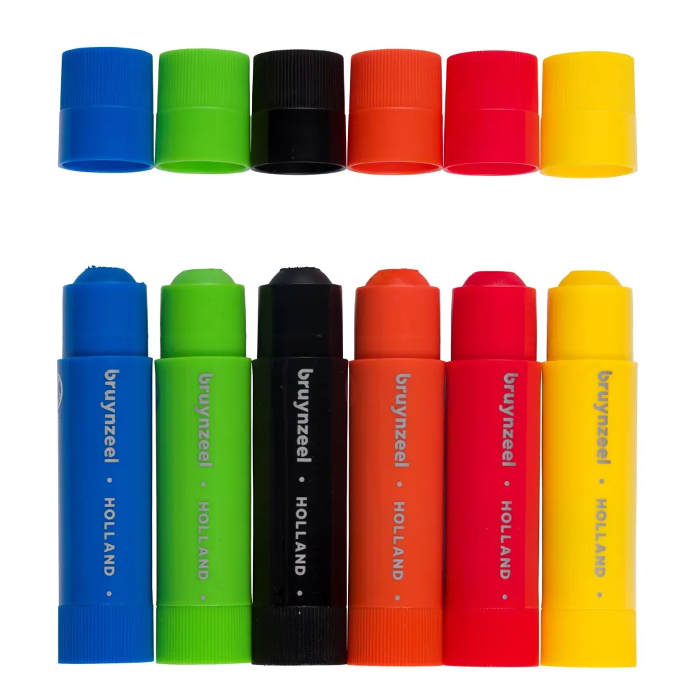 Farby plakatowe w sztyfcie, Basic - Bruynzeel - 6 kolorów x 10 g
