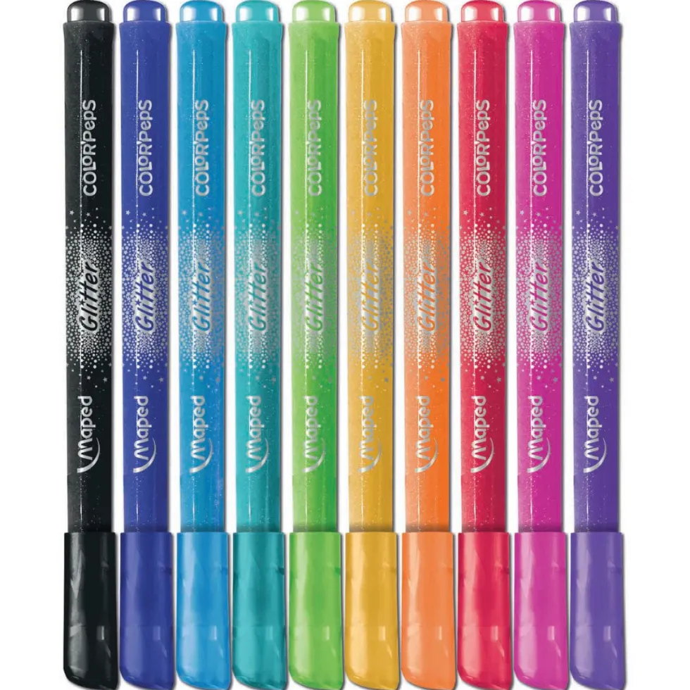 Flamastry brokatowe Color' Peps Glitter dla dzieci - Maped - 10 kolorów
