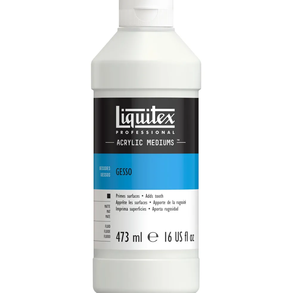 Gesso do farb akrylowych i olejnych - Liquitex - białe, 473 ml