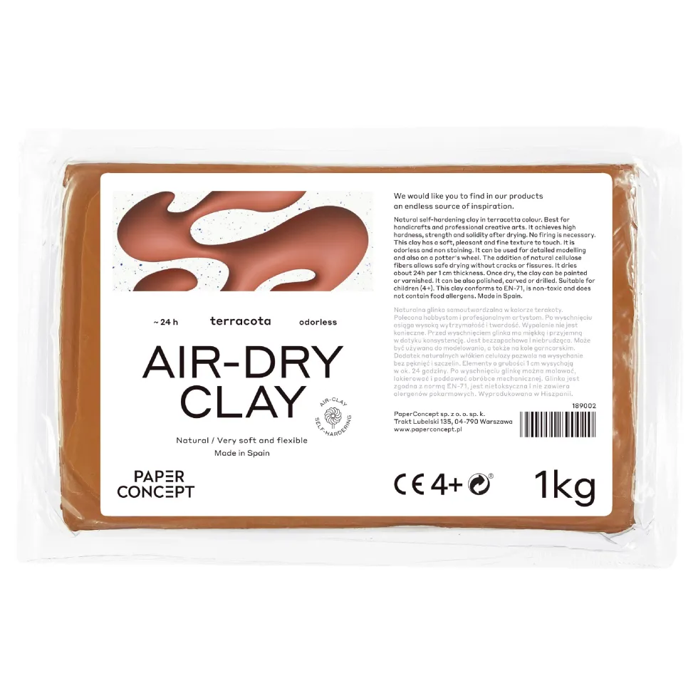 Glinka samoutwardzalna Air-Dry Clay - PaperConcept - Terracota 1 kg