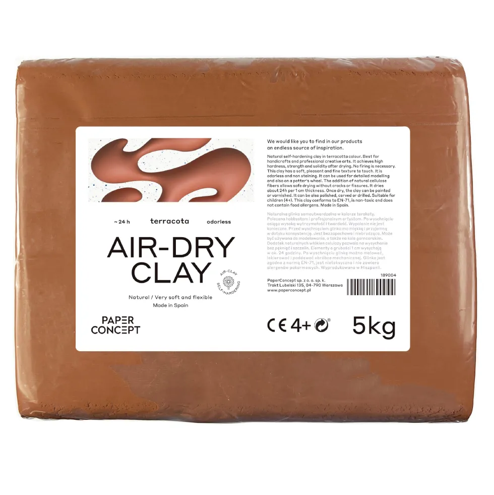 Glinka samoutwardzalna Air-Dry Clay - PaperConcept - Terracota 5 kg