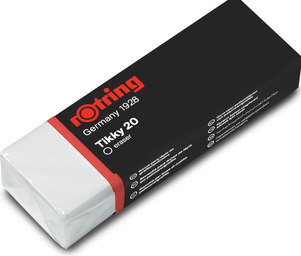 Gumka ołówkowa Tikky 20 - Rotring - biała