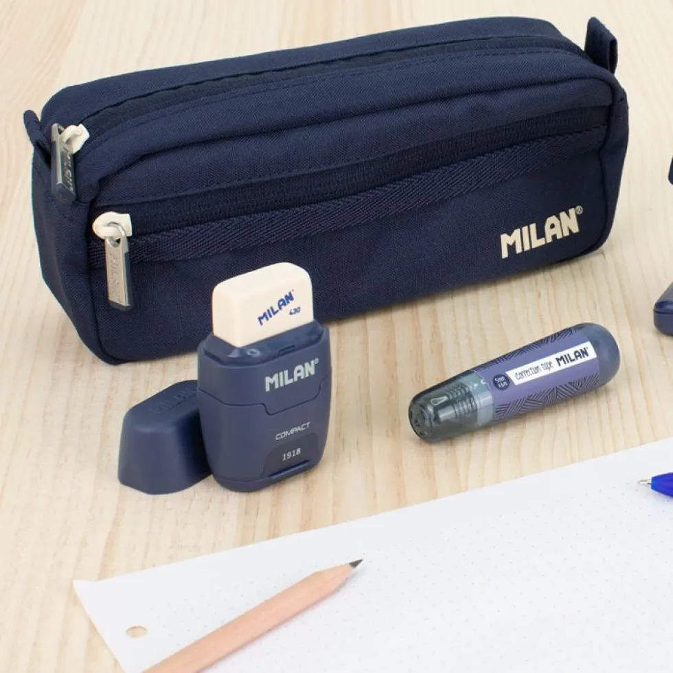 Gumka z temperówką Compact 1918 - Milan - niebieska