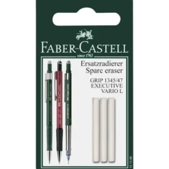 Gumki zapasowe do ołówka Grip 1345 i 1347 - Faber-Castell - 3 szt.
