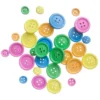 Guziki drewniane Neon - DpCraft - neonowe, 30 szt.
