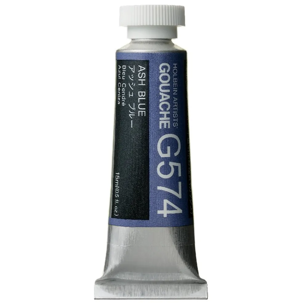 Gwasz Artists’ Gouache - Holbein - Ash Blue, 15 ml