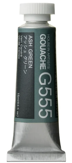 Gwasz Artists’ Gouache - Holbein - Ash Green, 15 ml