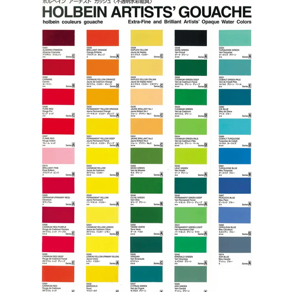 Gwasz Artists’ Gouache - Holbein - Brilliant Pink, 15 ml