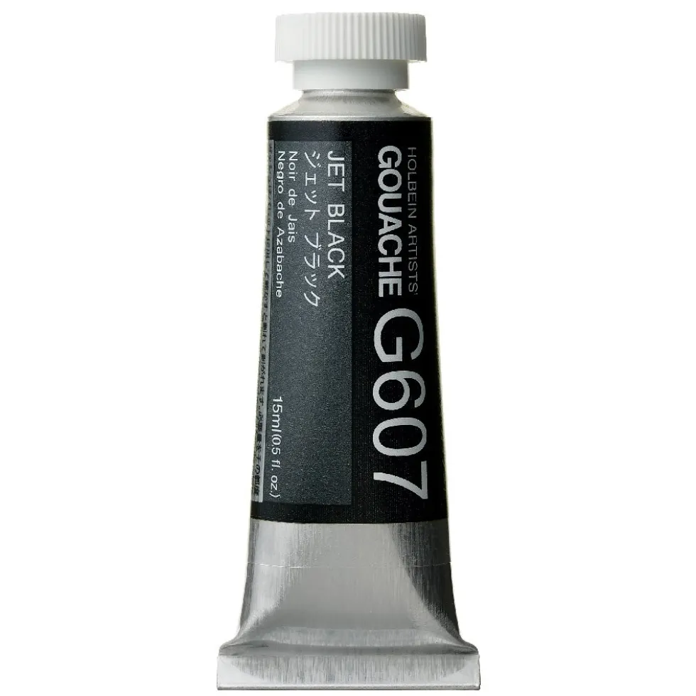 Gwasz Artists’ Gouache - Holbein - Jet Black, 15 ml