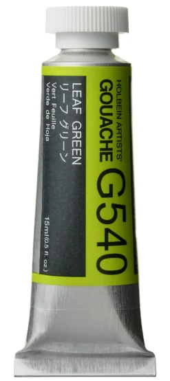 Gwasz Artists’ Gouache - Holbein - Leaf Green, 15 ml