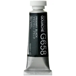 Gwasz Artists’ Gouache - Holbein - Primary Black, 15 ml