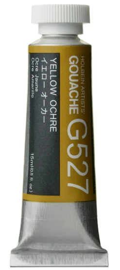 Gwasz Artists’ Gouache - Holbein - Yellow Ochre, 15 ml