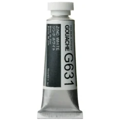 Gwasz Artists’ Gouache - Holbein - Zinc White, 15 ml