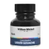 Gwasz kaligraficzny w płynie - William Mitchell - czarny, 30 ml