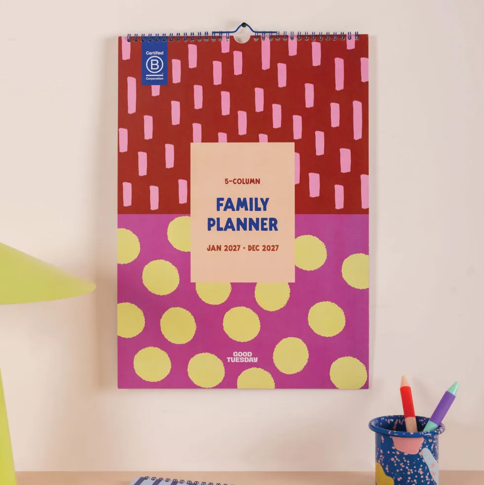 Kalendarz ścienny 2027 Family - Good Tuesday - Colour Flow A3