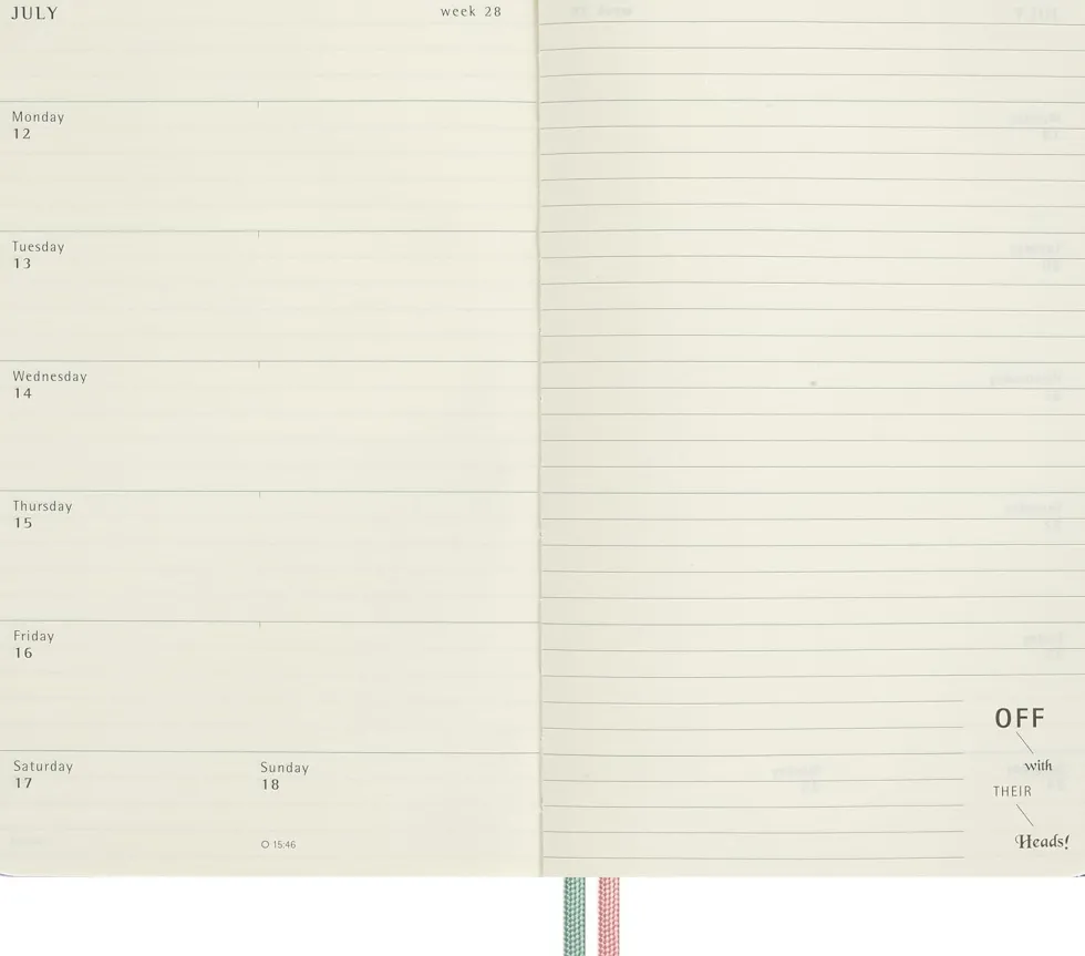 Kalendarz tygodniowy Alice's Adventures in Wonderland 2026/2027 L - Moleskine