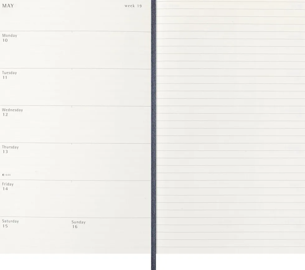 Kalendarz tygodniowy 2026/2027 L - Moleskine - Sapphire Blue
