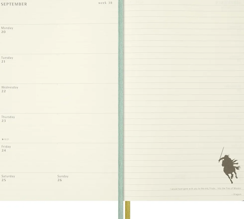 Kalendarz tygodniowy Lord of The Rings 2026/2027 L - Moleskine - Legolas i Gimli