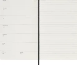 Kalendarz tygodniowy 2026/2027 P - Moleskine - Black
