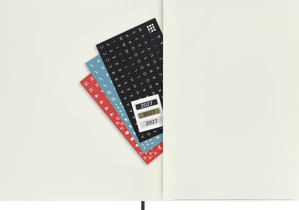 Kalendarz tygodniowy 2026/2027 XL - Moleskine - Black