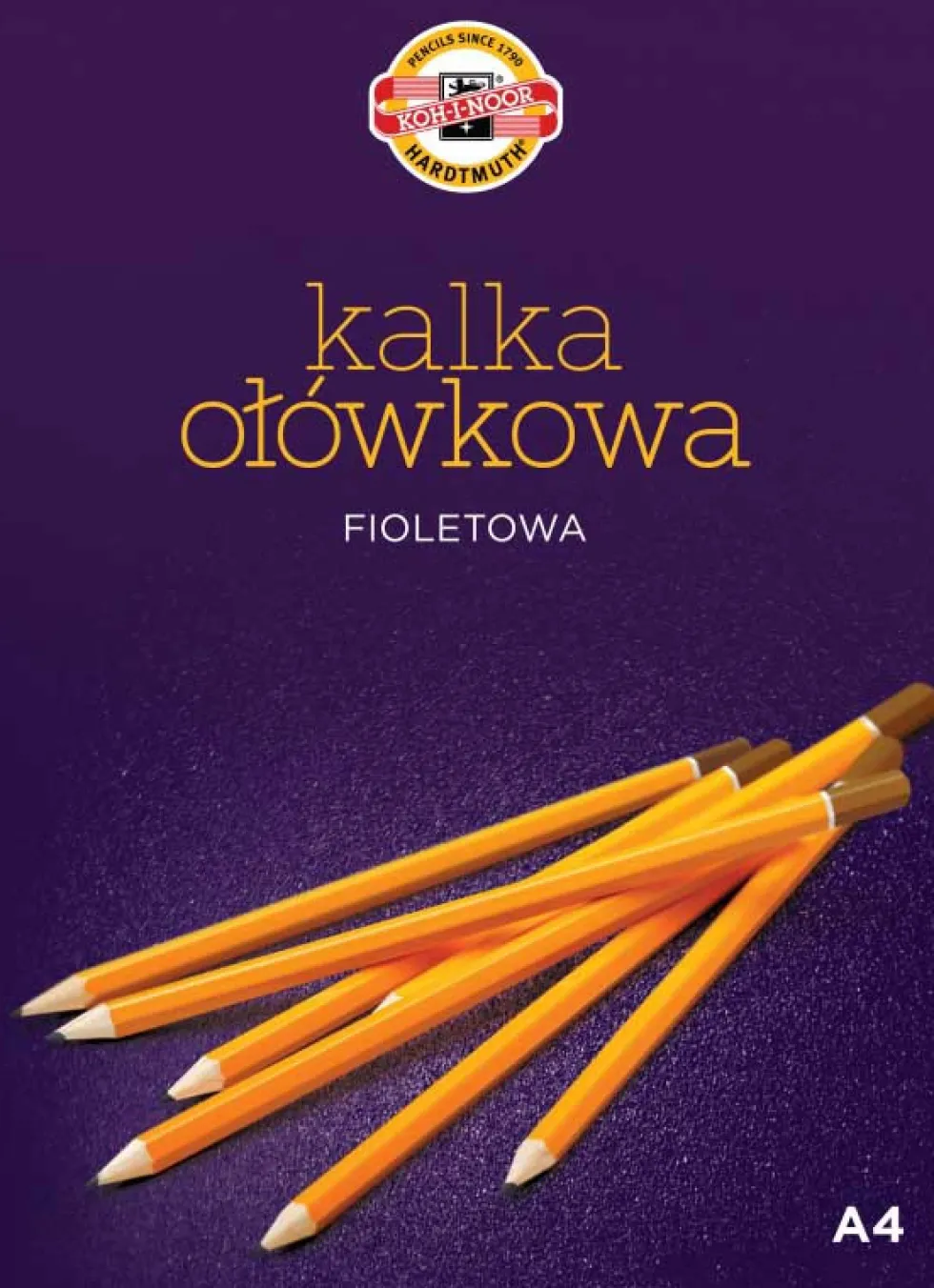 Kalka ołówkowa A4 - Koh-I-Noor - fioletowa, 25 arkuszy