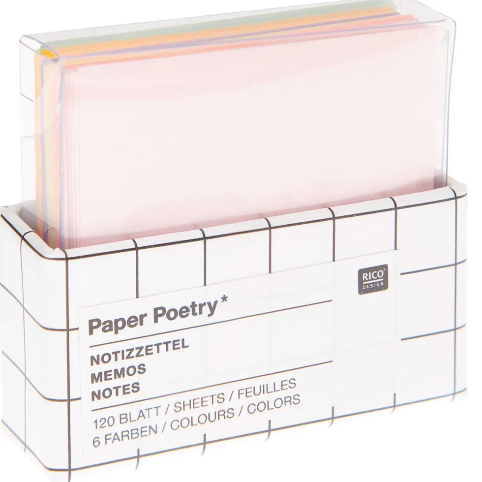 Karteczki Memo Box - Paper Poetry - pastelowe, 5 x 5 cm, 120 szt.
