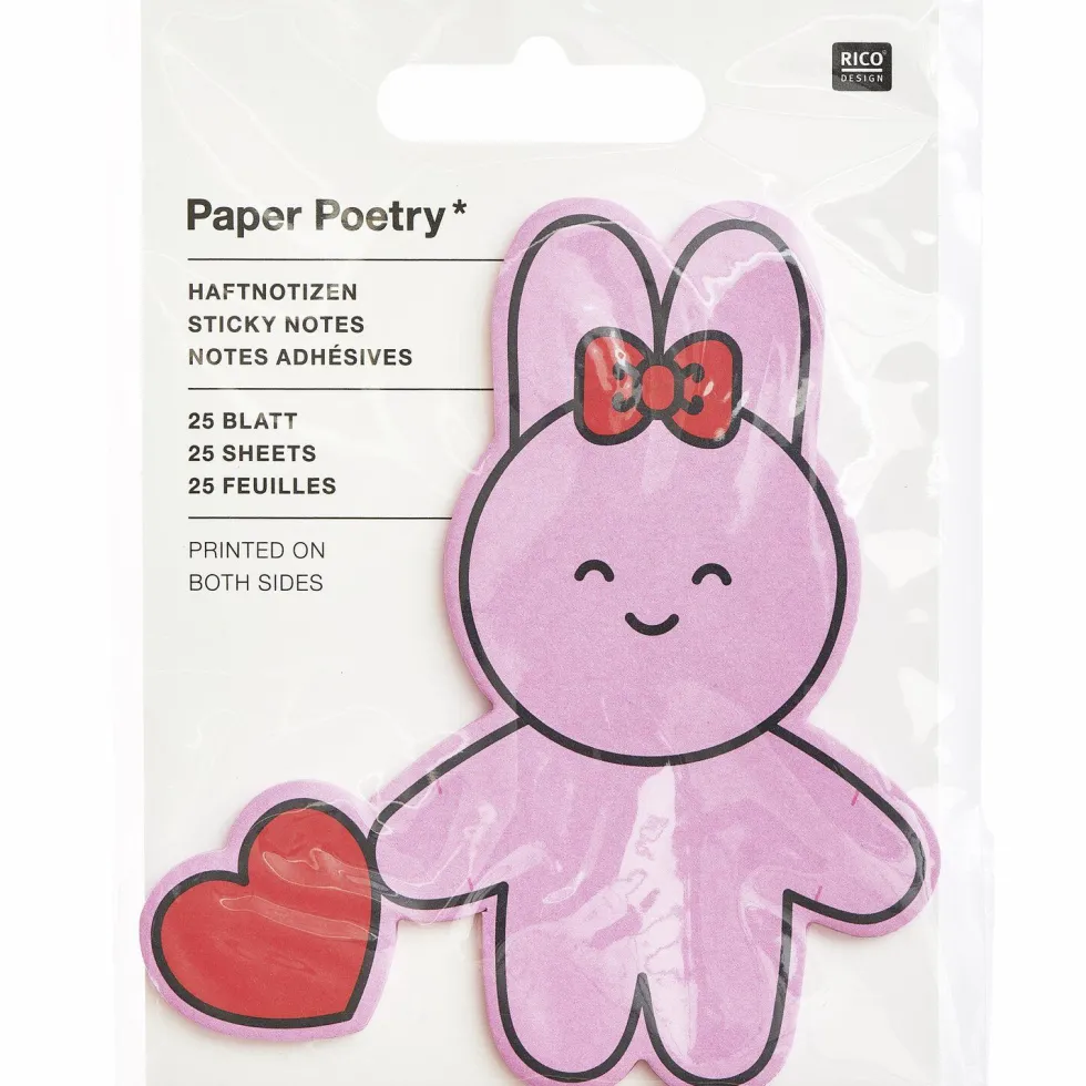 Karteczki samoprzylepne Bunny 8,6 x 9,3 cm - Paper Poetry - 25 szt.