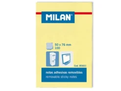 Karteczki samoprzylepne 50 x 76 mm - Milan - żółte, 100 szt.