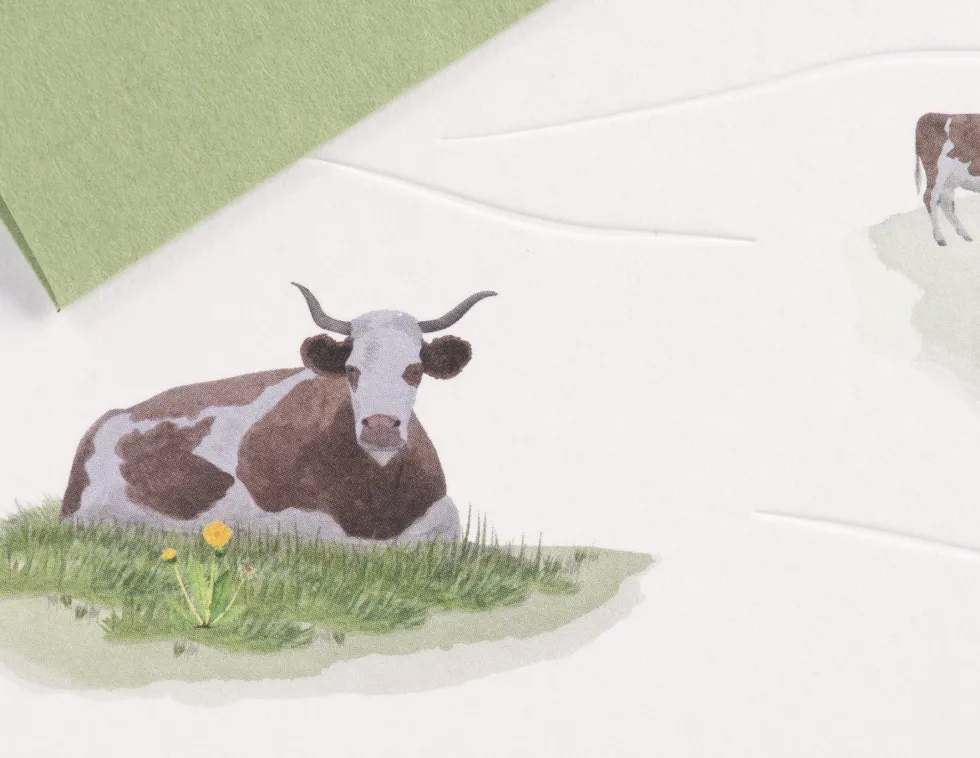 Kartka okolicznościowa A6 - Gmund - Cow Pasture