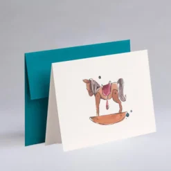Kartka okolicznościowa A6 - Gmund - Illustration Rocking Horse