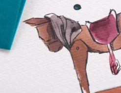 Kartka okolicznościowa A6 - Gmund - Illustration Rocking Horse