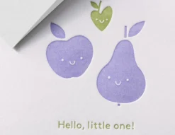 Kartka okolicznościowa A6 - Gmund - Little One Fruities lilac