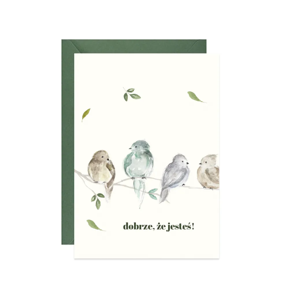 Kartka okolicznościowa A6 - Paperwords - Ptaszki