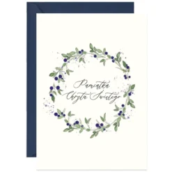 Kartka okolicznościowa A6 - Paperwords - Wianek Jagodowy na Chrzest