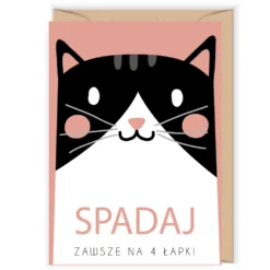 Kartka okolicznościowa - Cudowianki - Spadaj zawsze na 4 łapki, 12 x 17 cm
