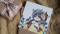Kartka okolicznościowa - Hi Little - Babcia Kot