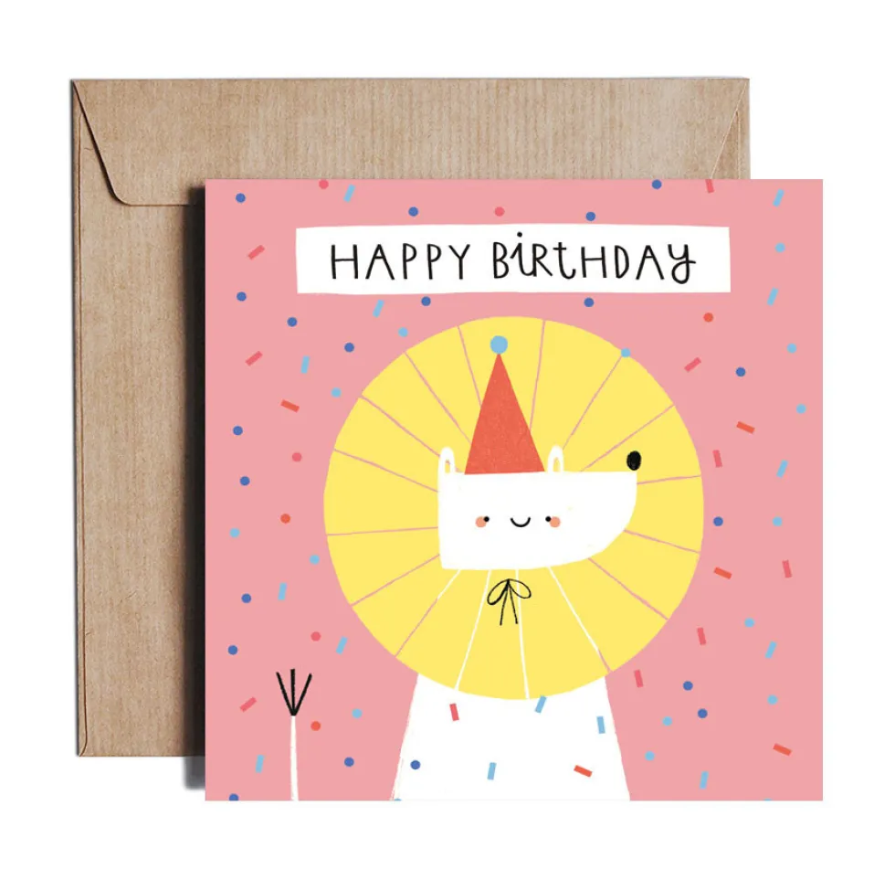 Kartka okolicznościowa - PiesKot - Party Animal, 14,5 x 14,5 cm