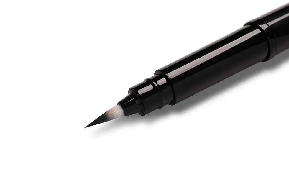Kieszonkowe pióro Brush Pen - Pentel - szare