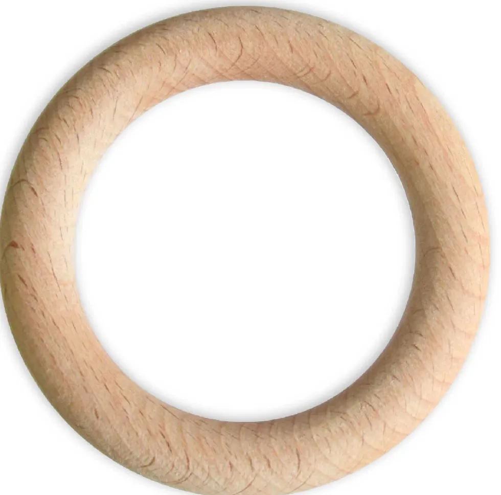 Kółko pierścień drewniany do makramy - 93 mm
