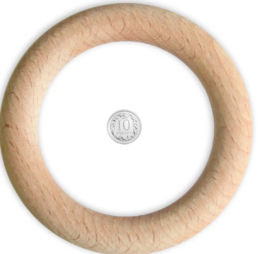 Kółko pierścień drewniany do makramy - 93 mm