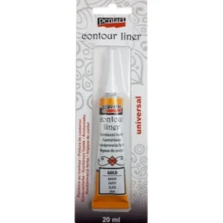 Konturówka do szkła - Pentart - złota metaliczna, 20 ml
