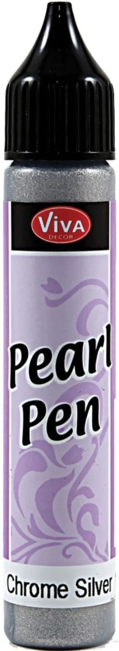 Konturówka perłowa - Viva Decor - Silver chrome, 25 ml