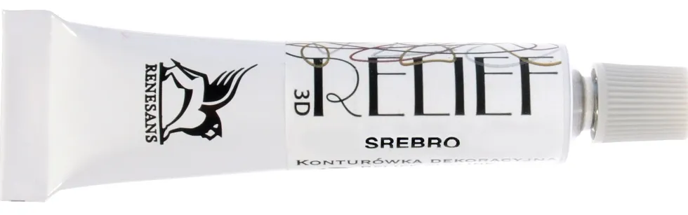 Konturówka relief Deco - Renesans - srebrna, 20 ml