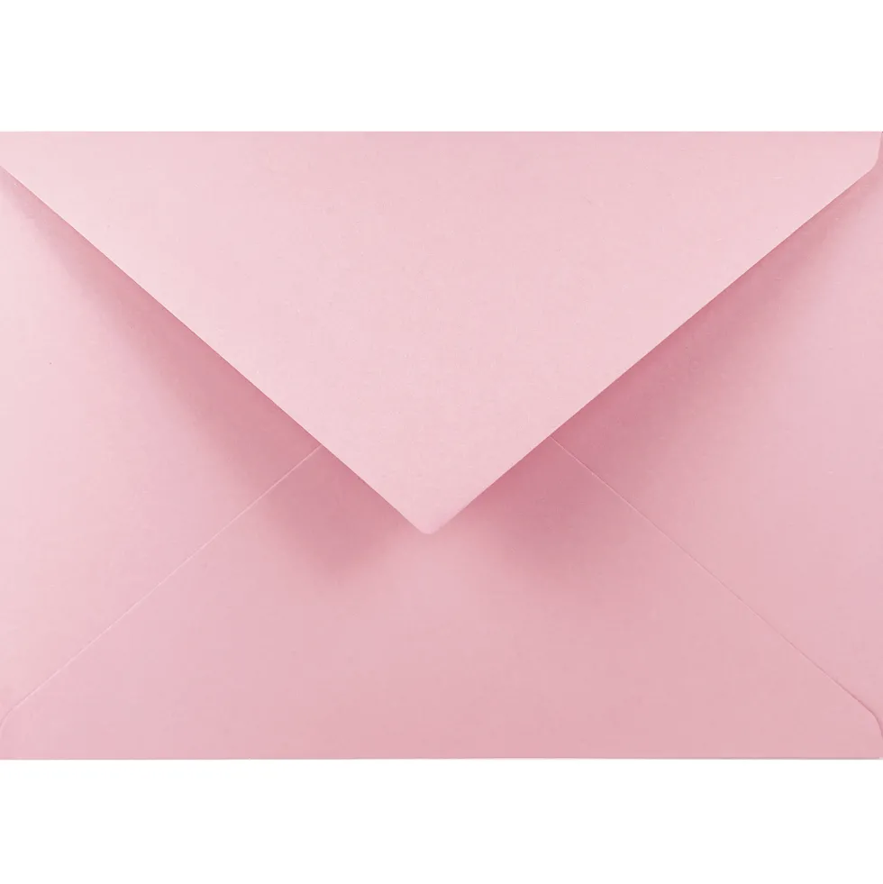 Koperta Woodstock 140g - C6, Rosa, różowa