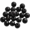Koraliki drewniane - DpCraft - czarne, matowe, 16 mm, 20 szt.