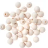 Koraliki, kulki drewniane - DpCraft - naturalne, 10 mm, 40 g