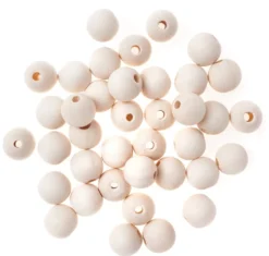 Koraliki, kulki drewniane - DpCraft - naturalne, 10 mm, 40 g