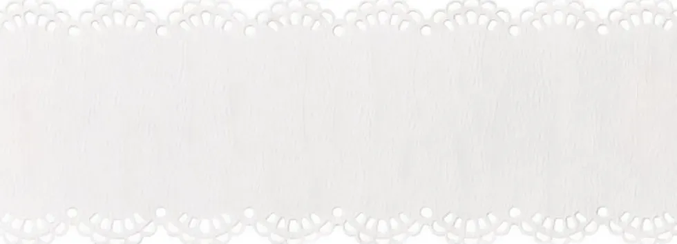 Koronka papierowa, samoprzylepna Blanko - Heyda - biała, 21 mm