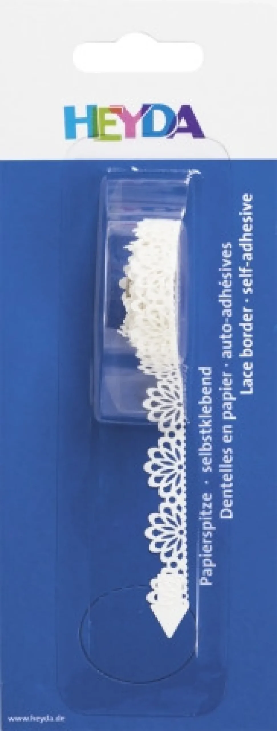 Koronka papierowa, samoprzylepna Wachlarze - Heyda - biała