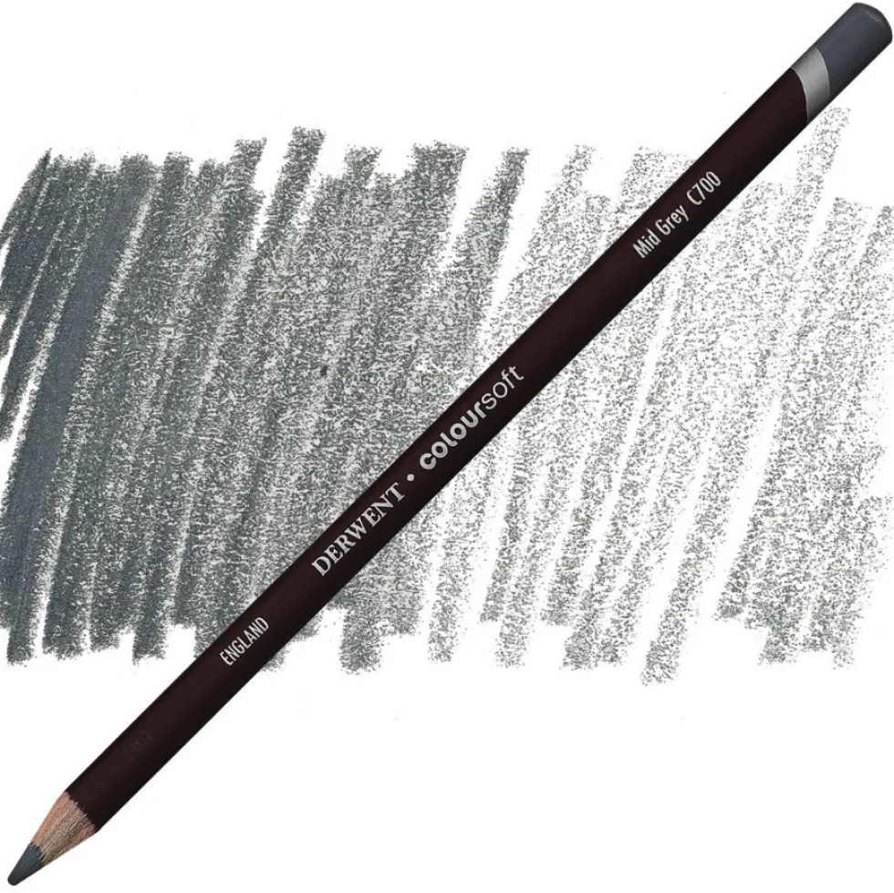 Kredka Coloursoft - Derwent - C700, Mid Grey
